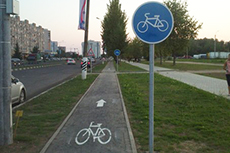 Первая велосипедная дорожка в Обнинске