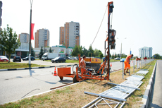 Установка ограждений на ул. Маркса